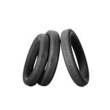 Xact Fit Silicone Rings #14 #15 #16 Black - iVenuss