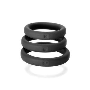 Xact Fit Silicone Rings #14 #15 #16 Black - iVenuss