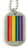 Rainbow Military I.d. Tag Necklace - iVenuss