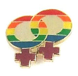 Lapel Pin Rainbow Double Female - iVenuss