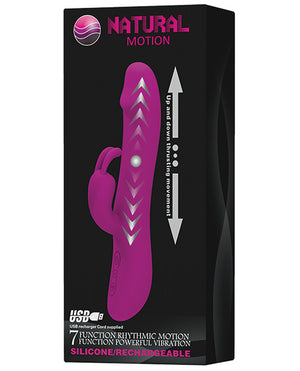 Pretty Love Natural Motion 7 Function Rabbit Silicone Purple - iVenuss