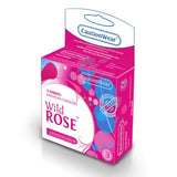 Wild Rose Ribbed Lubricated Condoms 3pk - iVenuss