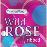 Wild Rose Ribbed Lubricated Condoms 3pk - iVenuss