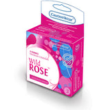 Wild Rose Ribbed Lubricated Condoms 3pk - iVenuss