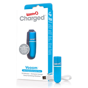Screaming O Charged Vooom Rechargeable Bullet Vibe Blue - iVenuss