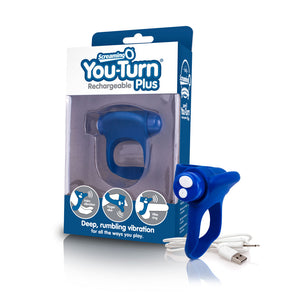 Screaming O Charged You Turn Plus Blueberry Cock Ring - iVenuss
