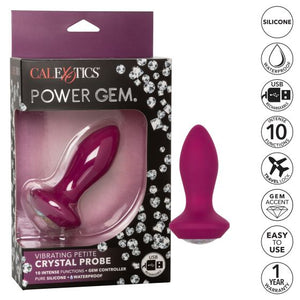 Power Gem Vibrating Petite Crystal Probe- Purple - iVenuss