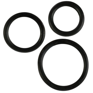 Rubber Ring Black 3pc Set - iVenuss