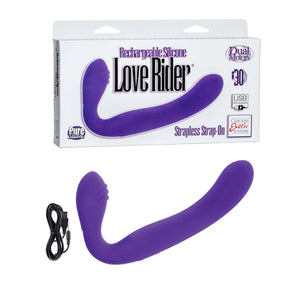 Rechargeable Love Rider Strap On Purple - iVenuss