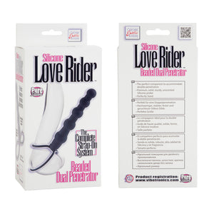 Love Rider Beaded Dual Penetrator Black - iVenuss