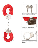 Playful Furry Cuffs Red