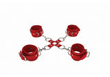 Leather Hand & Legcuffs Red - iVenuss