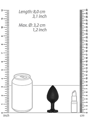 Large Lucky Diamond Butt Plug Black