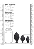 Swirled Butt Plug Set Black