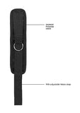 Velvet & Velcro Wrist Cuffs Adjustable Black