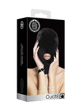 Velvet & Velcro Mask W- Mouth Opening Black