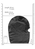 Velvet & Velcro Mask W- Mouth Opening Black