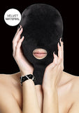 Velvet & Velcro Mask W- Mouth Opening Black