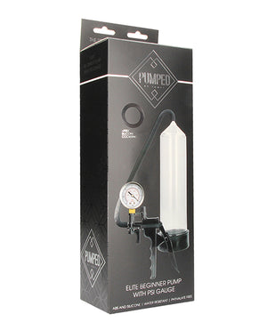 Pumped Elite Beginner Pump W- Psi Gauge Transparent