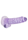Realrock 7in Realistic Dildo W- Balls Clear Purple