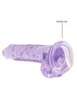 Realrock 7in Realistic Dildo W- Balls Clear Purple