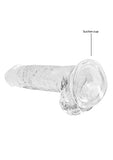 Realcock Crystal Clear Dildo W- Balls 7in