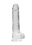 Realcock Crystal Clear Dildo W- Balls 9in