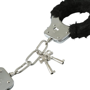 Sex & Mischief Furry Handcuffs Black - iVenuss