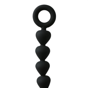 Sex & Mischief Silicone Anal Beads Black - iVenuss