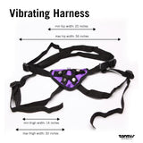 Velvet Vibrating Harness Purple(out Mid April)