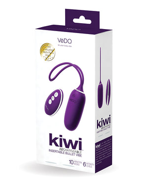 Vedo Kiwi Rechargeable Bullet Insertable Deep Purple - iVenuss