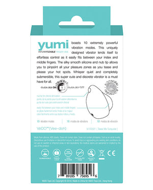 Vedo Yumi Rechargeable Vibe Tease Me Turquoise - iVenuss