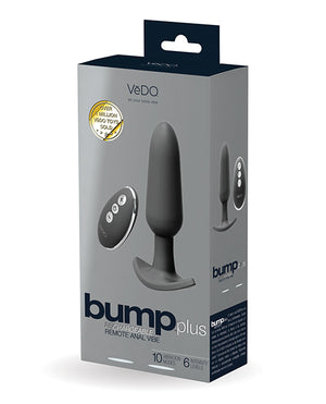 Vedo Bump Plus Rechargeable Remote Control Anal Vibe Just Black - iVenuss