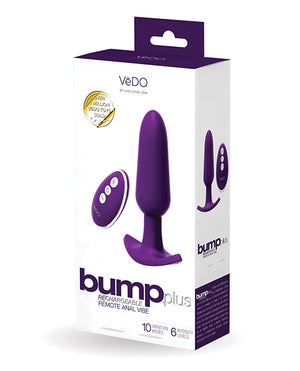 Vedo Bump Plus Rechargeable Remote Control Anal Vibe Deep Purple - iVenuss