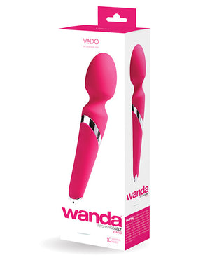Vedo Wanda Rechargeable Wand Vibe Foxy Pink - iVenuss
