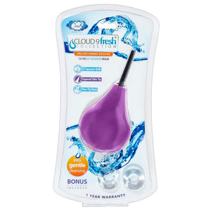 Cloud 9 Fresh + Deluxe Anal Soft Tip Enema Douche 7.6 Oz W- Ez Squeeze Bulb & 2 C-rings - iVenuss