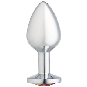 Cloud 9 Gems Silver Chromed Anal Plug Medium - iVenuss