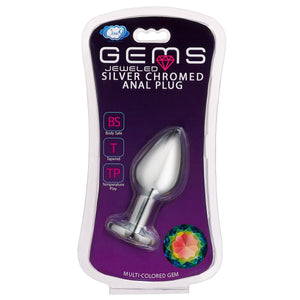 Cloud 9 Gems Silver Chromed Anal Plug Medium - iVenuss