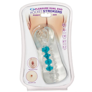 Cloud 9 Double Ended Stroker Beaded Stroker Clear - iVenuss