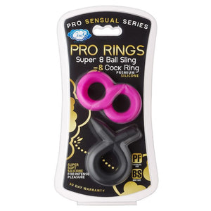Pro Sensual Silicone Super 8 Ring & Tie Sling 2 Pack - iVenuss