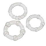 Cloud 9 Cockring Combo Beaded Clear - iVenuss