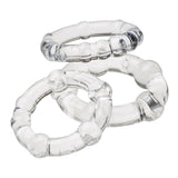 Cloud 9 Cockring Combo Beaded Clear - iVenuss