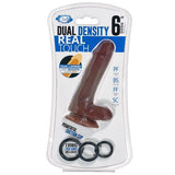 Cloud 9 Dual Density Dildo Touch 6in W- Balls Brown - iVenuss
