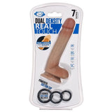 Cloud 9 Dual Density Dildo Touch 7in W- Balls Tan- Mocha - iVenuss