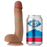 Cloud 9 Dual Density Dildo Touch 7in W- Balls Tan- Mocha - iVenuss