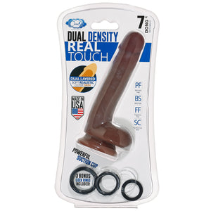 Cloud 9 Dual Density Dildo Touch 7in W- Balls Brown - iVenuss