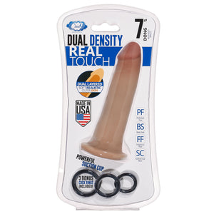Cloud 9 Dual Density Dildo Touch 7in W- No Balls Tan- Mocha - iVenuss