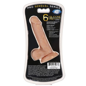 Pro Sensual Premium Silicone Dong W- 3 C Rings Tan 6 " - iVenuss