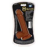 Pro Sensual Premium Silicone Dong W- 3 C Rings Brown 8 " - iVenuss