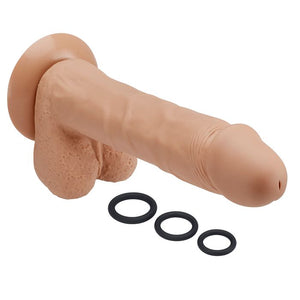Pro Sensual Premium Silicone Dong W- 3 C Rings Tan 9 " - iVenuss